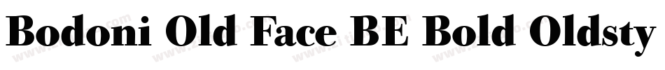 Bodoni Old Face BE Bold Oldstyle Figures字体转换